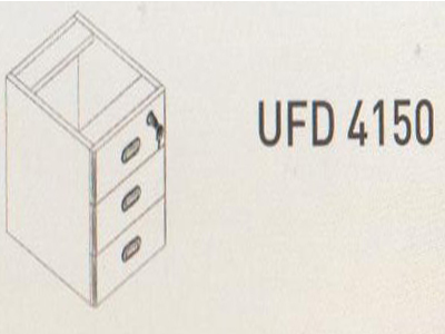 Meja Kantor Uno ( Drawer ) UOD 4150 ( Gold Series )