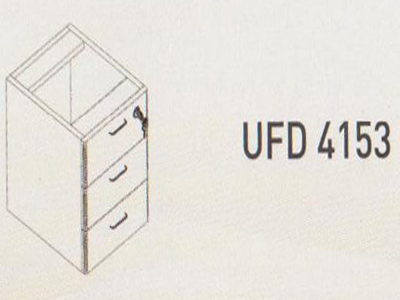 Meja Kantor Uno ( Hanging Drawer ) UFD 4153 ( Gold Series )