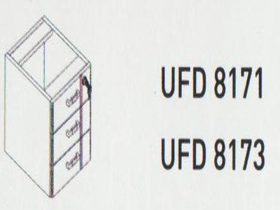 Meja Kantor Uno ( Hanging Drawer ) UFD 8173 ( Lavender Series )